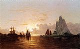 William Bradford Sunset at the Strait of Belle Isle painting